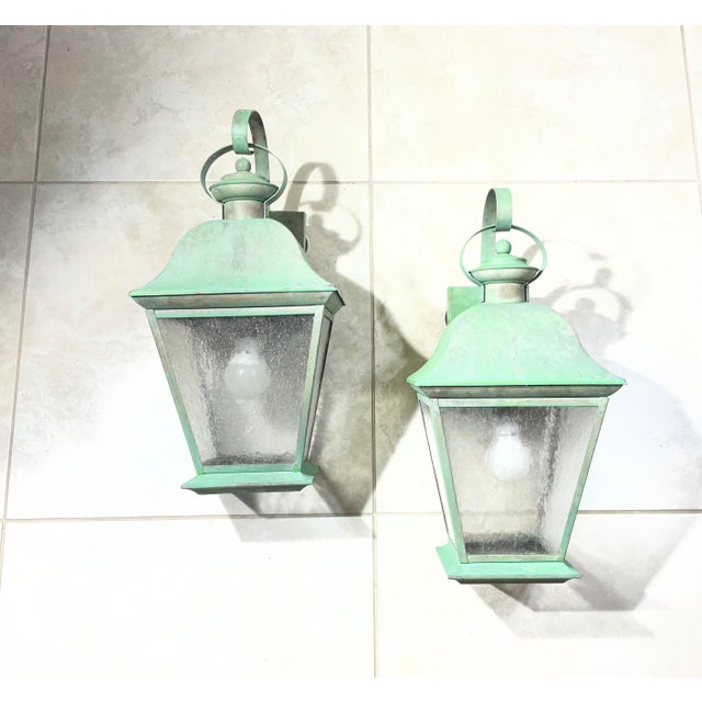 Pair of Vintage Solid Brass Lanterns - Timeless Elegance for Your Home For Sale - Image 13 of 13