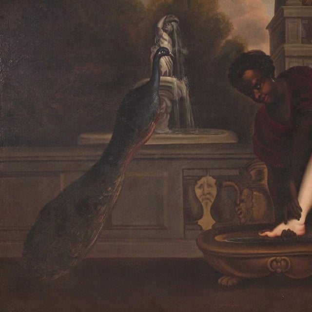 Italian Painter, Bathsheba at Her Bath, Nude, 1720, Oil on Canvas For Sale - Image 10 of 17