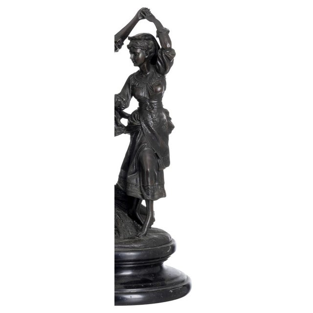 Jean Didier Debut, La Moisson, Bronze on Marble Base For Sale - Image 4 of 8