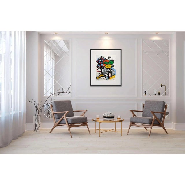 19.6" X 25.5" Contemporary Abstract Figurative Oil Painting, Unframed For Sale - Image 9 of 9