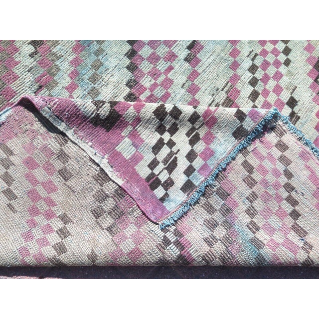 1960's Flatveave Kilim Rug - 76"x122" For Sale - Image 11 of 12