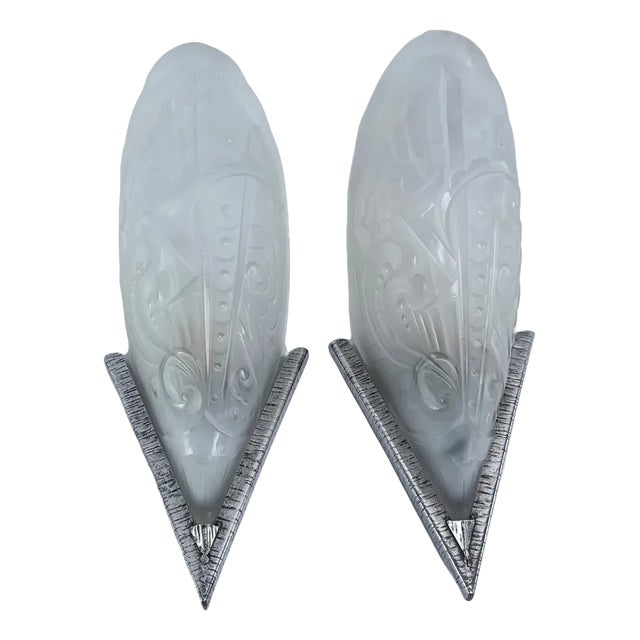 Vintage Art Deco Wall Lamps, 1930s, Set of 2 For Sale