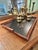 Palecek Vintage “Art De Chine” Bamboo and Black Lacquer Tray Attributed to Palecek For Sale - Image 4 of 12
