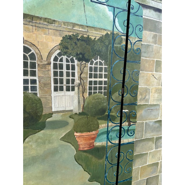 Realism Four Panel Decorative Screen Depicting the Good Life For Sale - Image 3 of 4