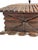 Mid 20th Century American Folk Tramp Art Carved Wood Box With Geometric Lid For Sale - Image 6 of 13