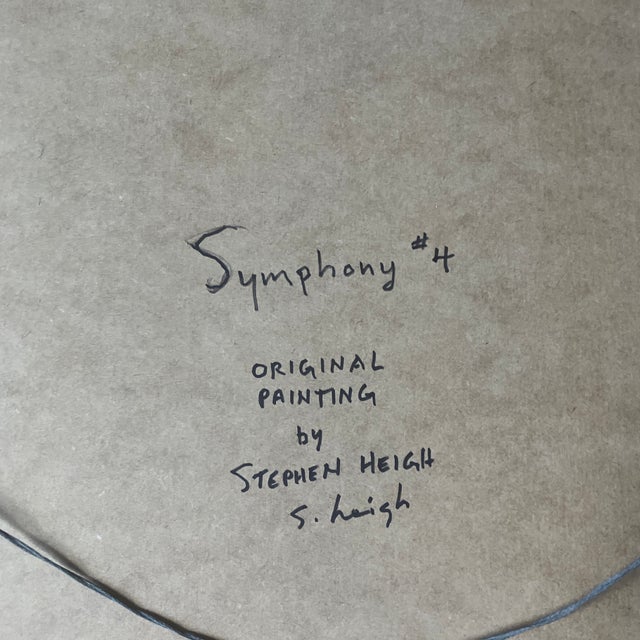 Contemporary Original Stephen Heigh Abstract Painting “Symphony Number 4 “ Vintage Frame For Sale In Philadelphia - Image 6 of 6