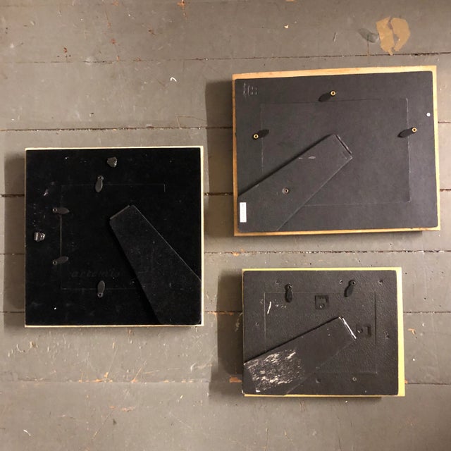 1990s Tabletop Collection-3 Vintage Wayne Cunningham Small Abstract Ink Drawings Framed in Frames- Set of 3 For Sale - Image 5 of 6