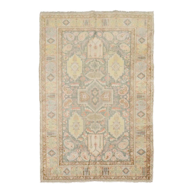 Early 20th Century Turkish Mercerized Cotton Keysari Rug - 4' x 5'7" For Sale