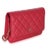 Contemporary Dark Pink Quilted Caviar Wallet On Chain For Sale - Image 3 of 10
