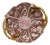 Large Pink and Gold Majolica Platter from MICA, 1950s For Sale