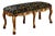 Italian Baroque Mahogany & Gold Leaf Bench For Sale