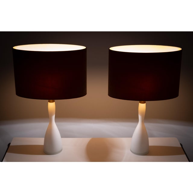 White Opaline Glass Table Lamps by Jacob Bang for Kastrup, Denmark, 1960s, Set of 2 For Sale - Image 8 of 14