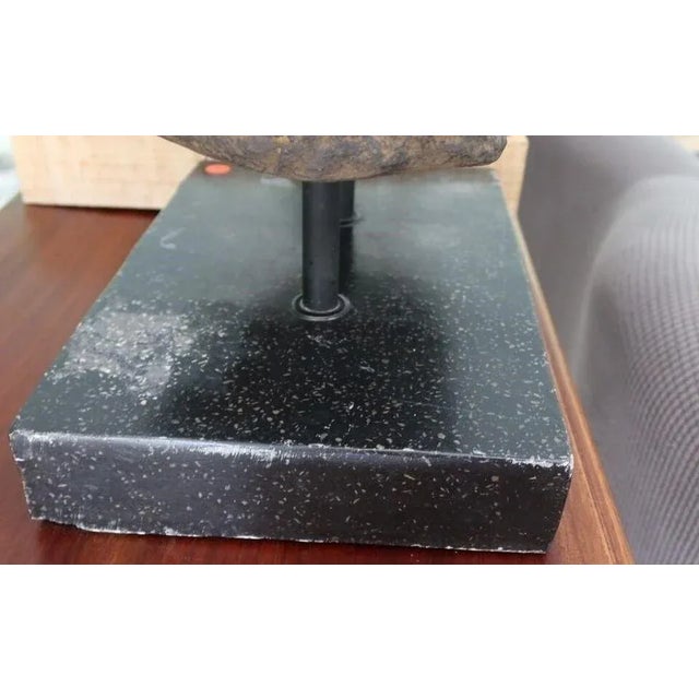 Antique Large Tibetan Stone Sculpture Depicting a Buddhist Bodhisattva Bust 25" For Sale - Image 10 of 10