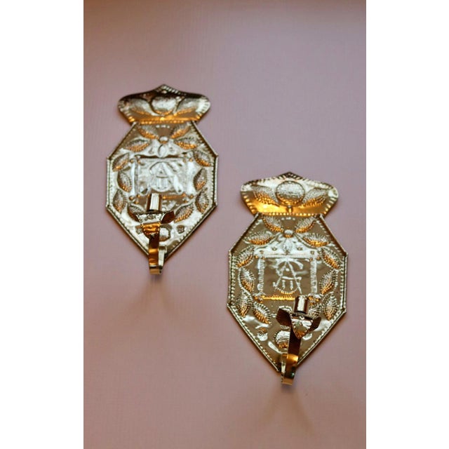 Mid-Century Swedish Brass Sconces, Set of 2 For Sale - Image 10 of 16