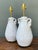 Shabby Chic Vintage Crackle Glaze Ceramic Lamps For Sale - Image 3 of 12