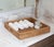 Brown Artifacts Rattan Square Serving Tray with Cutout Handles in Honey Brown - 16" For Sale - Image 8 of 10