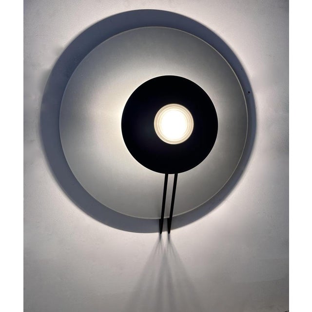 Wall Light in Aluminum and Sandblasted Glass, Italy, 1980s For Sale - Image 11 of 16