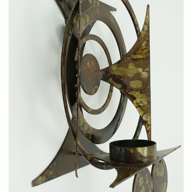 Mid-Century Modern Mid-Century Modern Brutalist Wall Candleholder in Iron from Henrik Horst, 1970s For Sale - Image 3 of 11