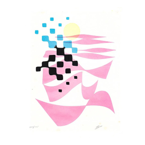 Mid Century Modern Serigraph by Stone