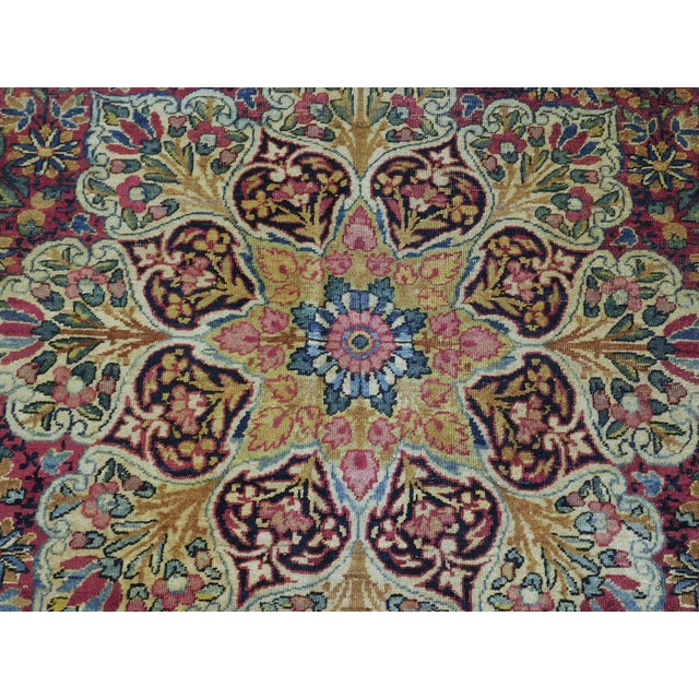Hand-Knotted Antique Persian Kerman Lavar Rug 7'8"x 9'8" For Sale - Image 14 of 18