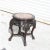 Chinese Carved Hongmu Wood Stand With Marble Insert For Sale - Image 4 of 9