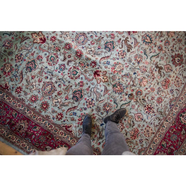 :: Allover covered field in a forest theme with prancing deer, leopards, and intricate floral cross-sections, palmettes,...