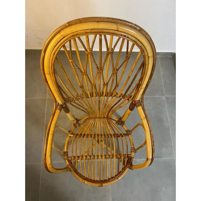 Rattan Armchairs, 1960s, Set of 4 For Sale - Image 10 of 11