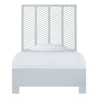 Liam Platform Bed Twin - Light Blue For Sale