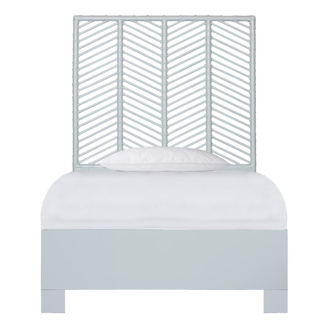 Liam Platform Bed Twin - Light Blue For Sale