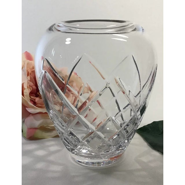 Transparent 1990’s Cut Glass Small Urn Vase For Sale - Image 8 of 13