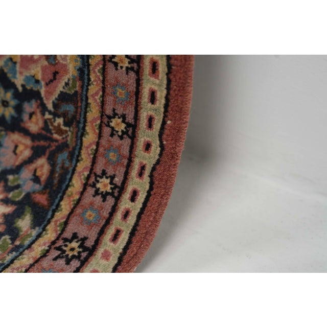 Textile 1970s Vintage Persian Handmade Wool 7x10 Orange Area Rug For Sale - Image 7 of 11