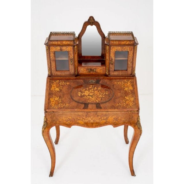 French Desk Happiness on the Day in Walnut, 1860s For Sale - Image 17 of 18