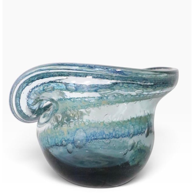 Large Organic Modern Art Glass Bowl by Josh Simpson C 1973 For Sale - Image 10 of 18