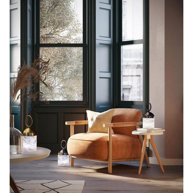 Wireless Glans Table Lamp by United Alabaster For Sale - Image 14 of 18