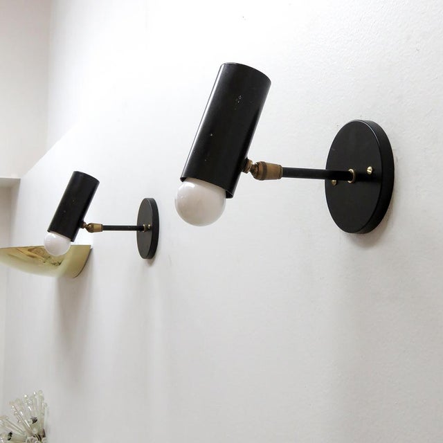 Metal Pair of Boris Lacroix Wall Lights, 1950 For Sale - Image 7 of 10