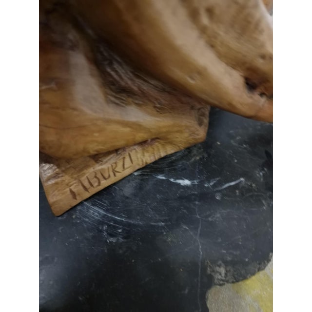 Tiburzi, Large Christ Sculpture, Olive Wood, 1920s For Sale - Image 6 of 18