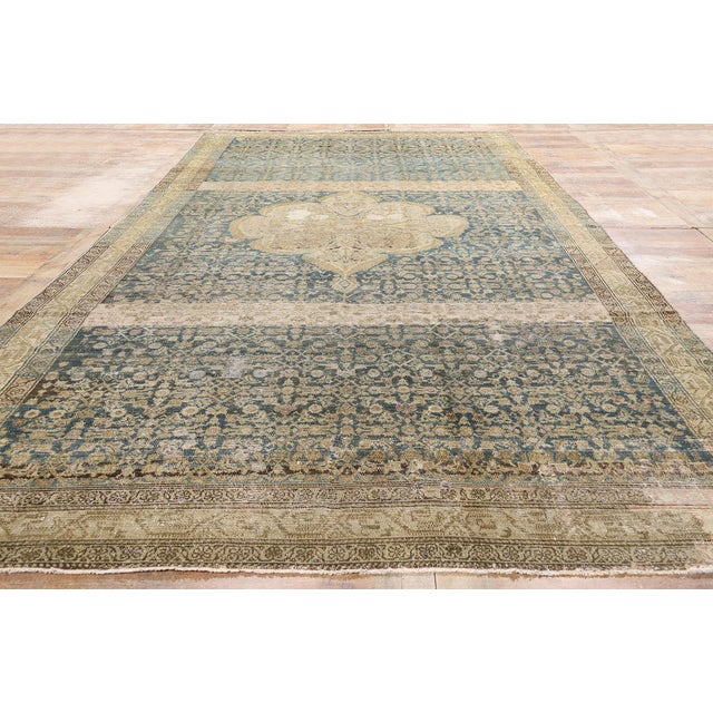 Navy Blue Late 19th Century Antique Persian Malayer Rug - 06'10 X 15'04 For Sale - Image 8 of 9