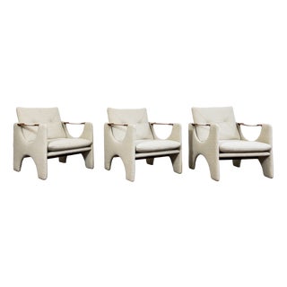 Vintage Geometric Armchairs, 1975, Set of 3 For Sale