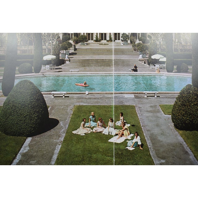 Traditional Slim Aarons California Estate C1974 Framed Color Double Plate For Sale - Image 3 of 3