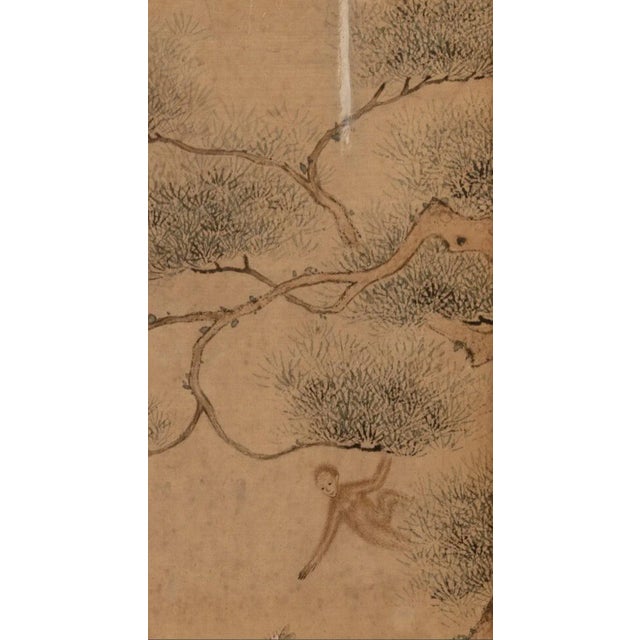 Brown 19th Century Chinese School Painting on Silk For Sale - Image 8 of 10