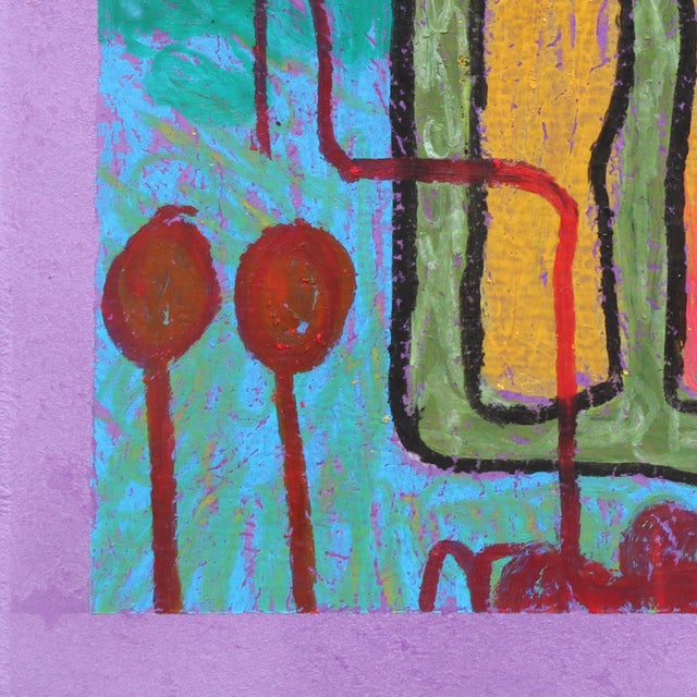 Textile Still Life 7 - Original Bold Abstract Food Still Life Painting on Paper by Valerie Etitinwo For Sale - Image 7 of 8