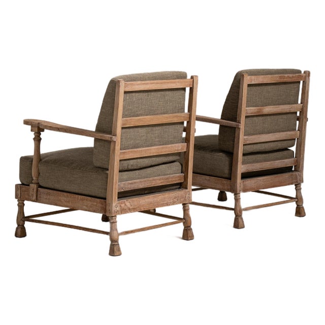 19th Century France Mid-century Modern Tan Wood Armchair For Sale