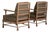 19th Century France Mid-century Modern Tan Wood Armchair For Sale