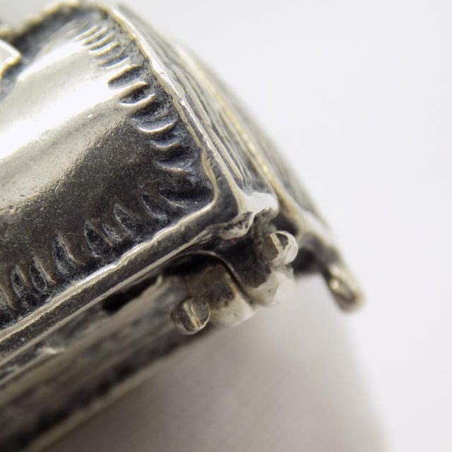 Vintage Italian Silver 800 Purse Dollhouse Miniature Box, 1970s For Sale - Image 12 of 14