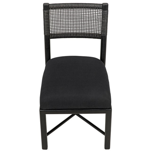 Mid-Century Modern NOIR Lobos Chair, Charcoal Black For Sale - Image 3 of 10