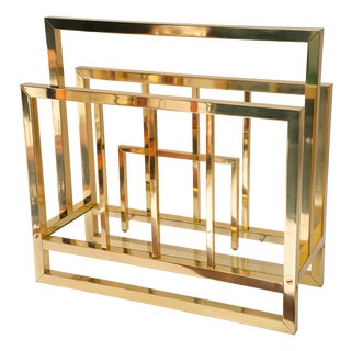 Brass and Glass Newspaper Stand, Vienna, Austria, 1920s For Sale