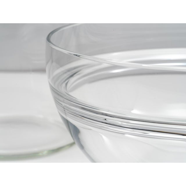 Glass Set of Two Clear Blown Glass Incalmo Vases by Barbini Murano, 1970s For Sale - Image 7 of 10