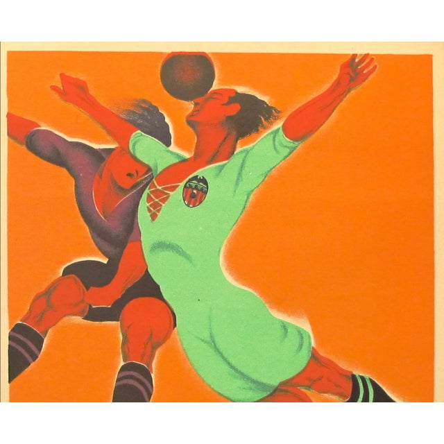 Date: 1932 Size: 9.5 x 13.5 inches Artist: Unknown About The Poster: This is a small soccer poster for a match between the...