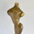 Vintage mid century circa 1960s brass nude sculpture on a wood base. Posed female figure in the style of Emiel De Block.