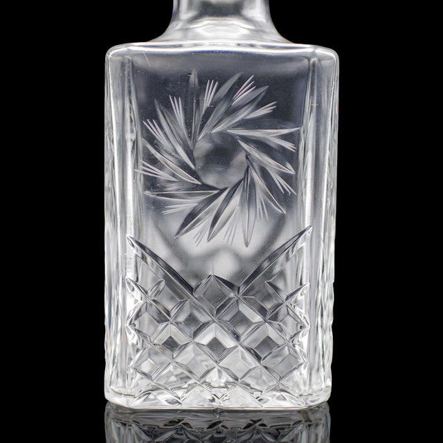 Vintage Whiskey Decanter, English, Cut Glass, Scotch, Brandy, Spirits, c.1975 For Sale - Image 10 of 12